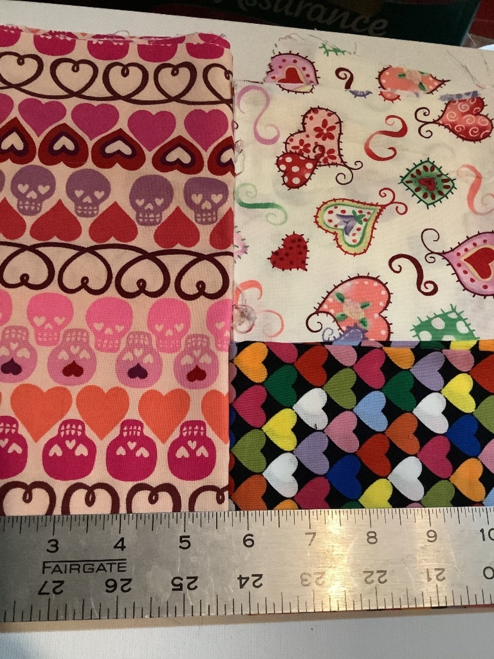 3 Different Hearts Fabrics - Remnants